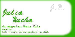 julia mucha business card